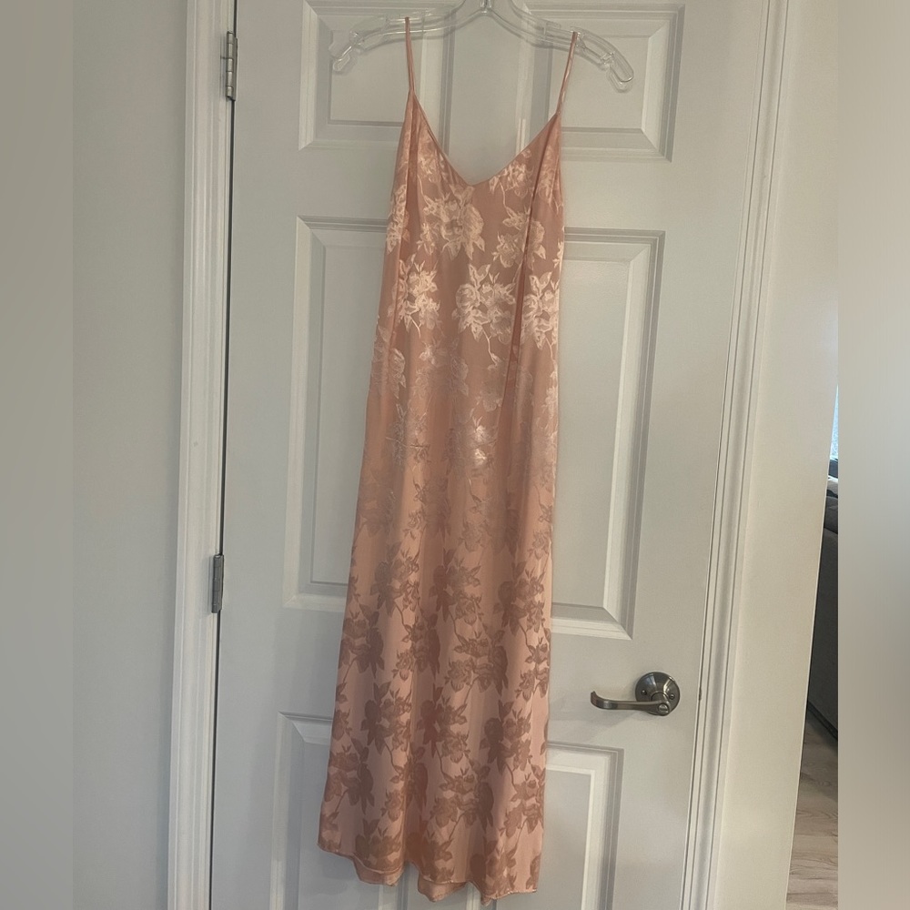 Pink Floral Bridesmaid Dress